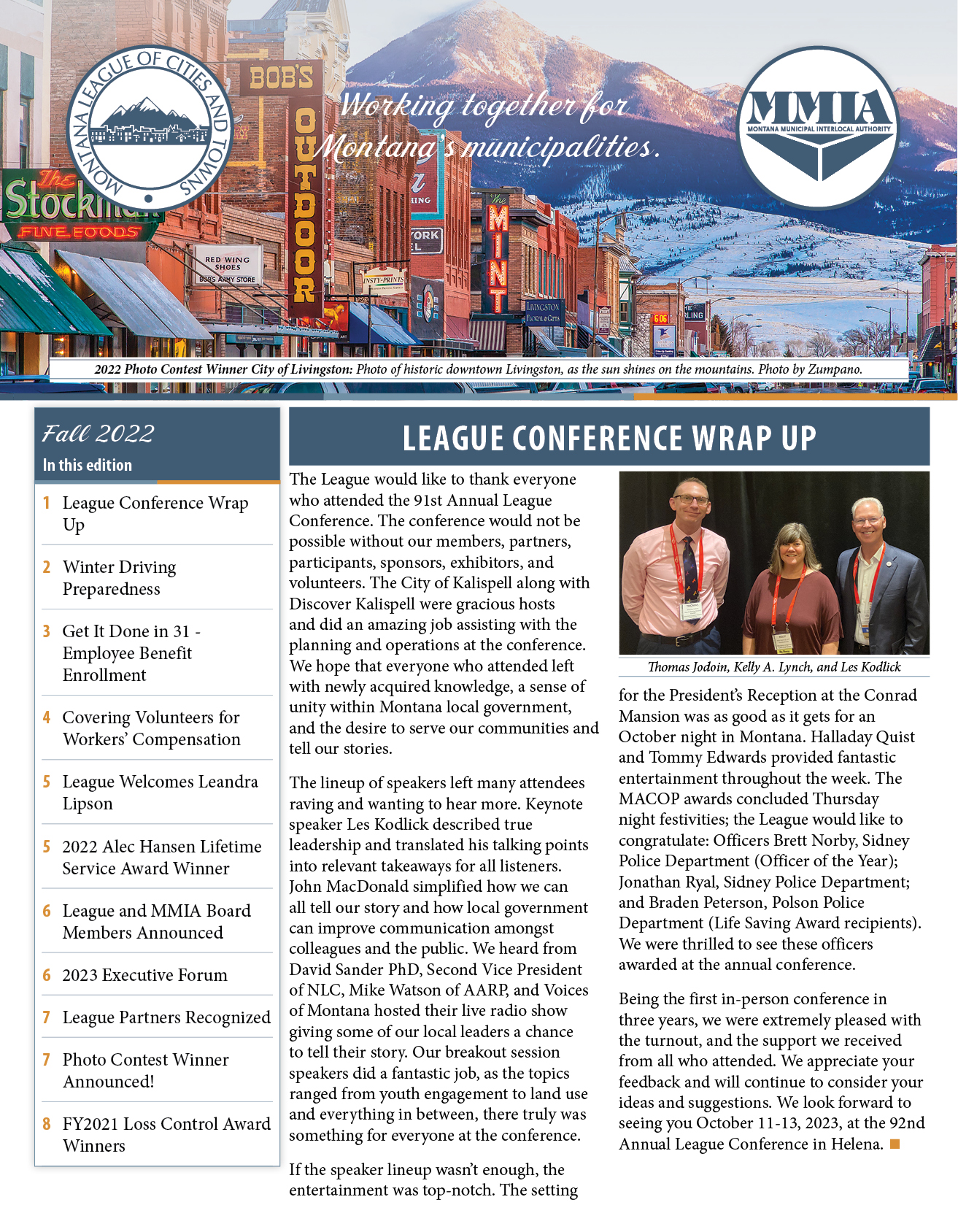 Leauge-MMIA Fall 2022 Newsletter
